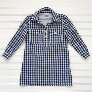 PRODOH Navy Gingham Fishing UPF 50 Performance Style Shirt Dress